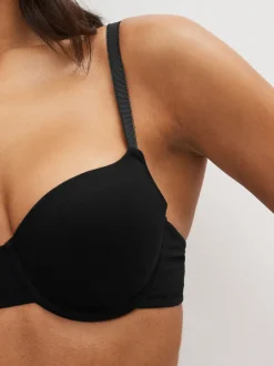 Beha's*Next Zwart/wit/pastelroze huidskleur - Katoenmix ultiem comfort beha's verpakking van 3