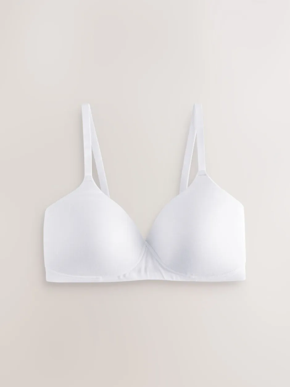 Beha's|Next Zwart/wit/pastelroze huidskleur - DD+ ultiem comfort beha's van katoenmix verpakking van 3