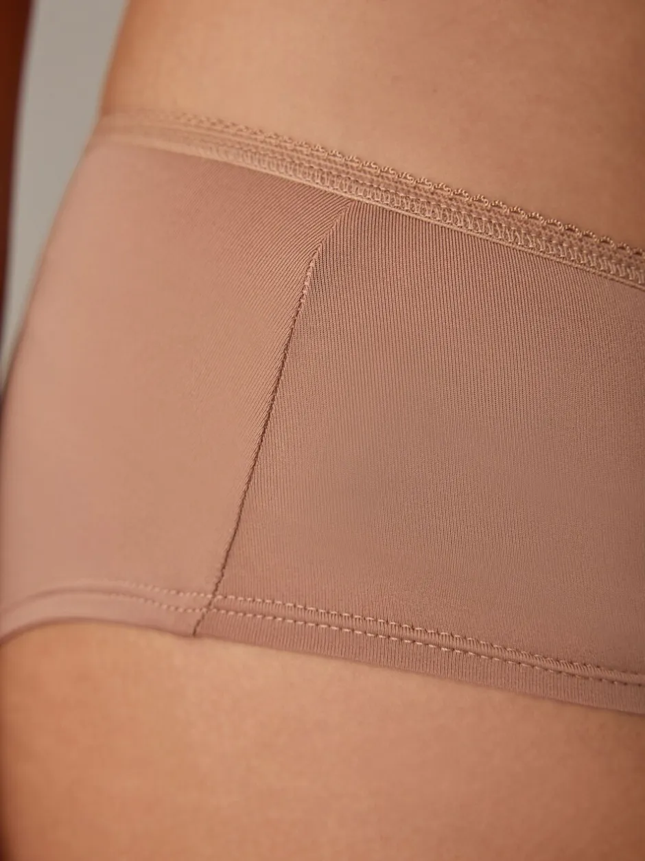 Onderbroeken*Next - Set van 5 slipjes van microvezels Zwart/wit/praline huidskleur