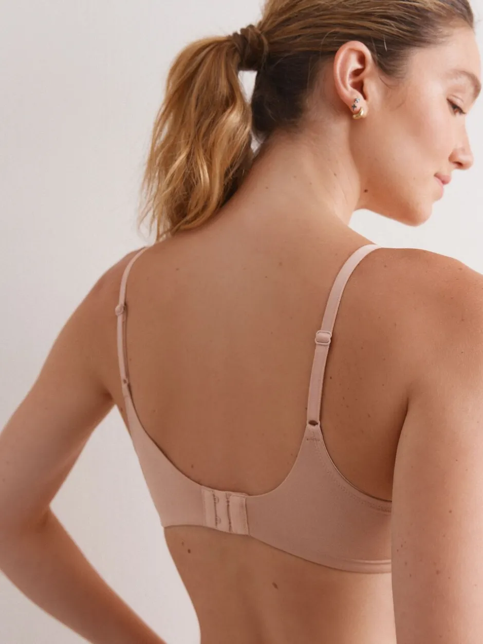 Beha's|Next Zwart/wit/praline huidskleur - A-E Ultimate Comfort Smoothing T-Shirt Beha's 3 Pak