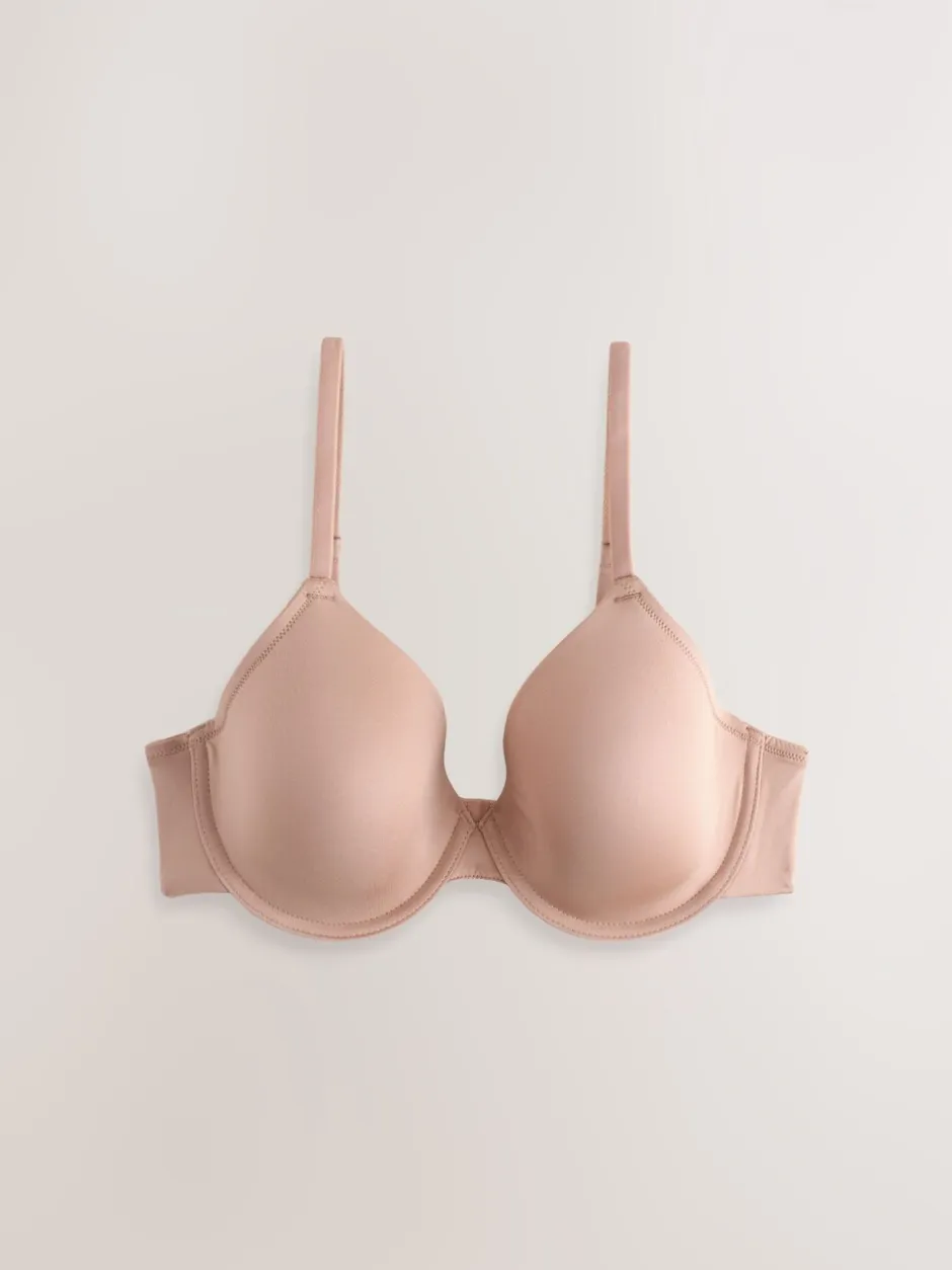Beha's|Next Zwart/wit/praline huidskleur - A-E Ultimate Comfort Smoothing T-Shirt Beha's 3 Pak