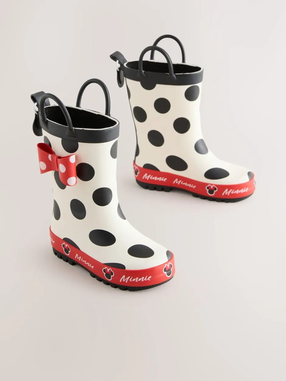Laarzen|Next Zwart/wit/rood - Minnie Mouse Handle Wellies