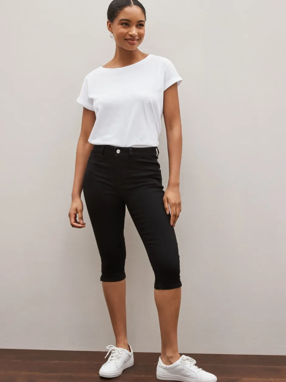 Tops En T-Shirts|Next - Verpakking van 3 T-shirts met kapmouwen van 100% katoen Zwart/wit/streep