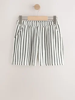 Shorts En Rokken*Next - Gekreukte shorts (3-16jr) Zwart-witte streep