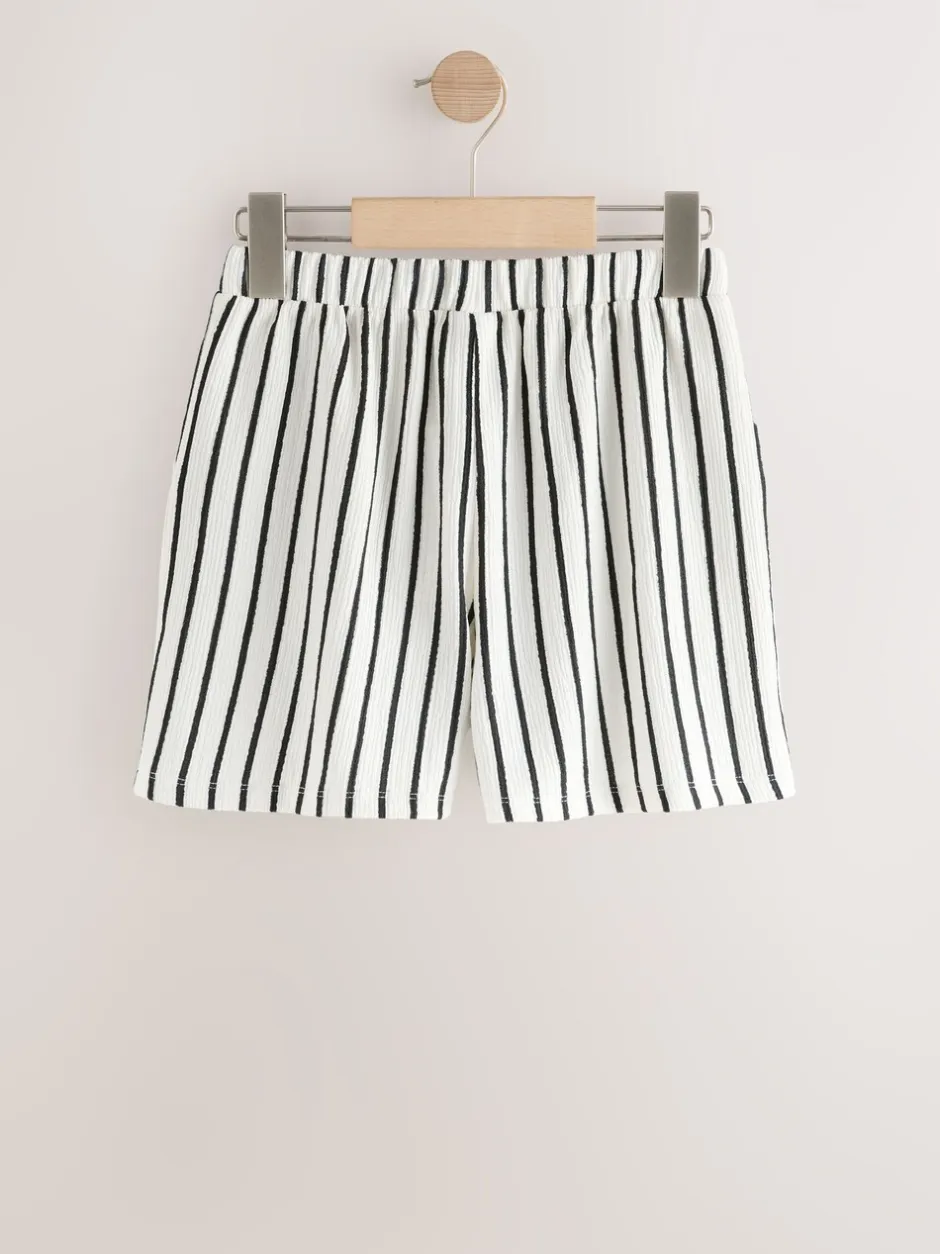 Shorts En Rokken*Next - Gekreukte shorts (3-16jr) Zwart-witte streep