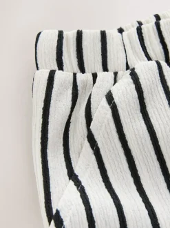 Shorts En Rokken*Next - Gekreukte shorts (3-16jr) Zwart-witte streep