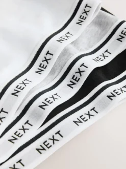 Beha's*Next Zwart/zwart/grijs/wit - Ultimate Comfort Cotton Logo Crop Bras 4 Pack